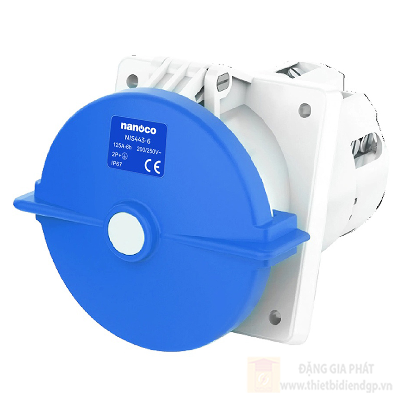 Ổ cắm công nghiệp âm loại kín nước dạng nghiêng Nanoco