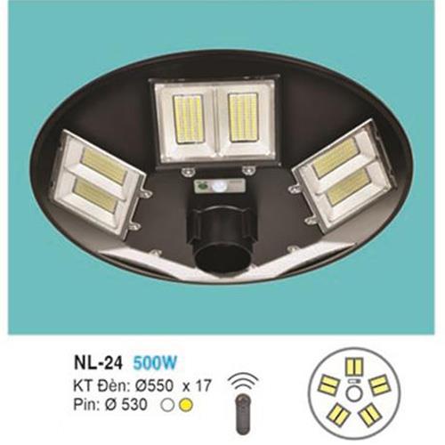 Đèn đĩa bay UFO Năng Lượng Mặt Trời Ø550 x 17 - Pin:Ø530