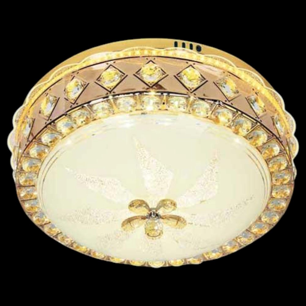 Đèn mâm tròn mica led 30W, Ø500 x H200, 3 màu ánh sáng