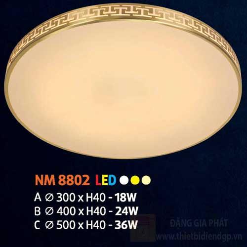 Đèn mâm tròn mica led 18W, Ø300 x H40, 3 màu ánh sáng