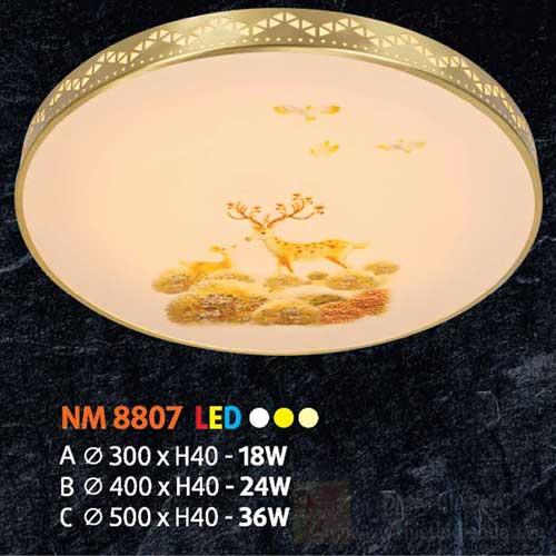 Đèn mâm tròn mica led 18W, Ø300 x H40, 3 màu ánh sáng