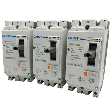 MCCB CHINT NM8NDC-250B TM 160 2P ngắn mạch