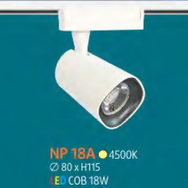 Đèn Led COB chiếu điểm 18W Ø75*H180, ánh sáng vàng - 4500K - VỎ TRẮNG