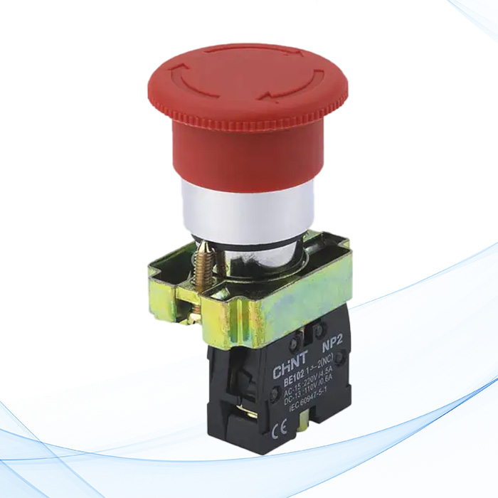 Nút nhấn khẩn tự giữ xoay để thiết lập lại CHINT NP2-BS542