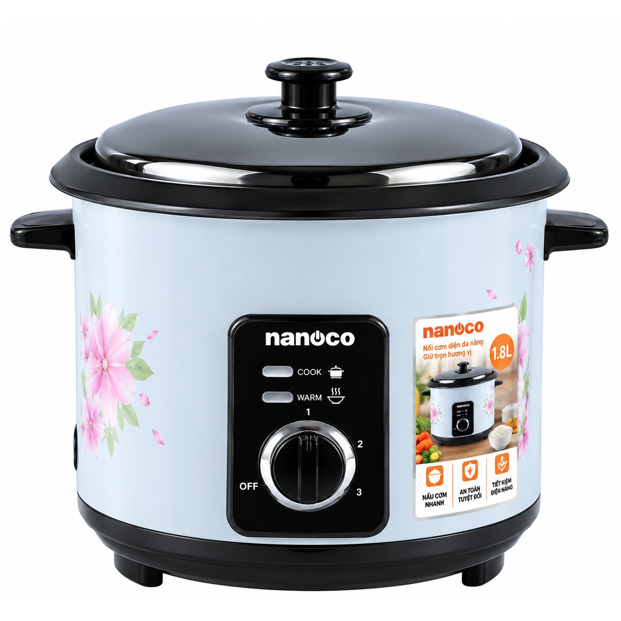 Nồi cơm điện nắp rời Nanoco NRC1865 1.8L