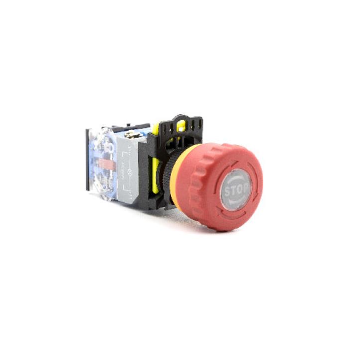 Nút nhấn khẩn cấp 1NO+1NC Ø22 IP40 OMEGA (có đèn báo LED)