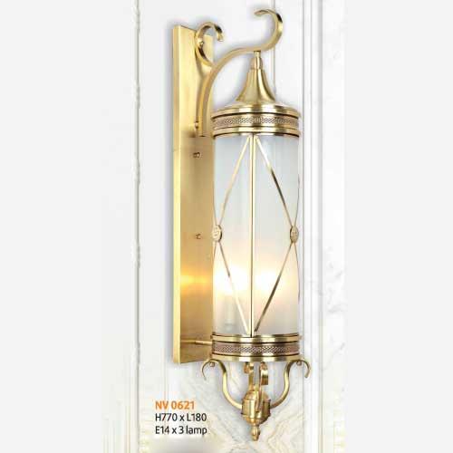 Đèn vách đồng L180 x H770, E14 x 3 lamp