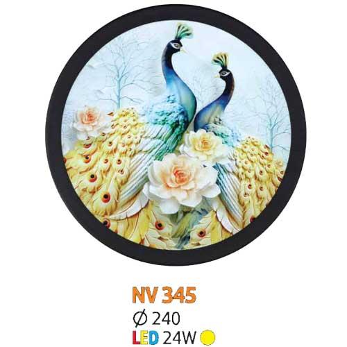 Đèn vách tranh tròn led 24W Ø240, ánh sáng vàng
