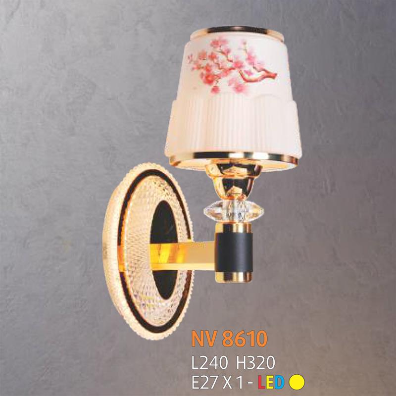 Đèn tường trang trí L240*H320 - E27*1 + Led ánh sáng vàng