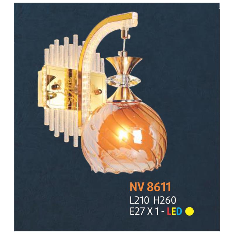 Đèn tường trang trí L210*H260 - E27*1 + Led ánh sáng vàng