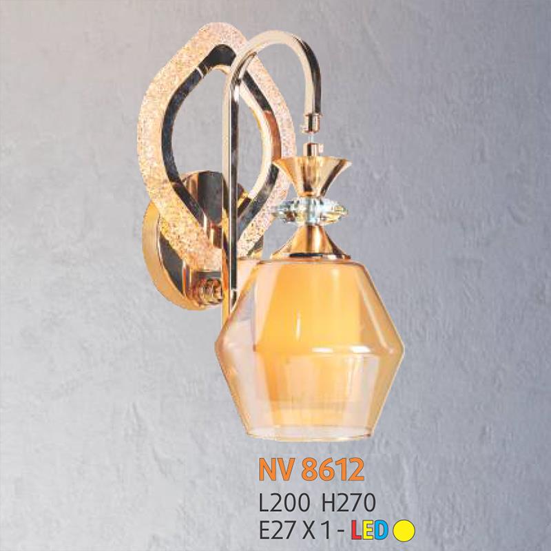 Đèn tường trang trí L200*H270 - E27*1 + Led ánh sáng vàng