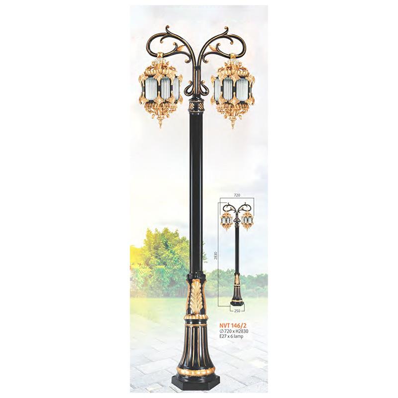 Đèn trụ ngoài trời NVT 146/2 - Ø720*H2830 - E27*6 lamp