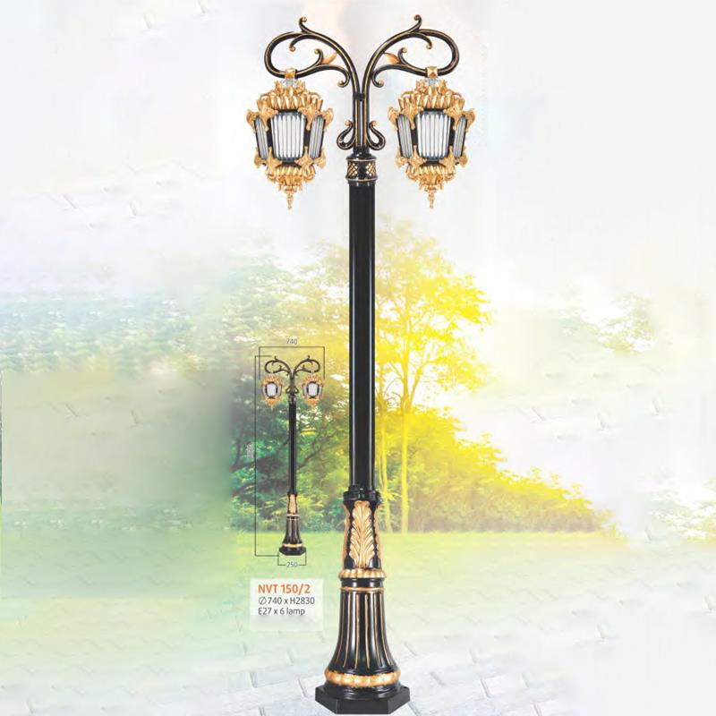 Đèn trụ ngoài trời NVT 150/2 - Ø740*H2830 - E27*6 lamp