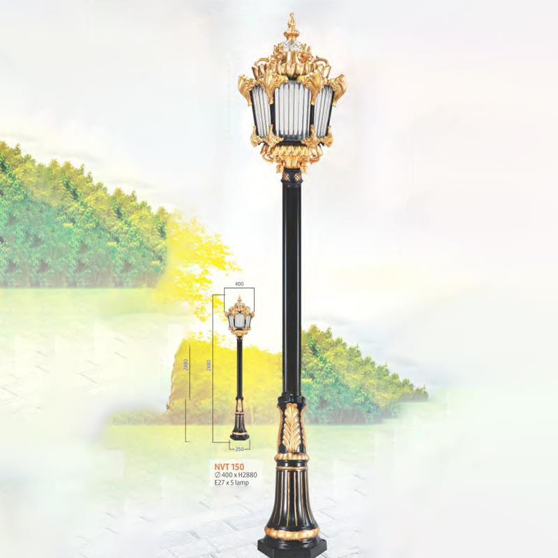 Đèn trụ ngoài trời NVT 150 - Ø400*H2880 - E27*5 lamp