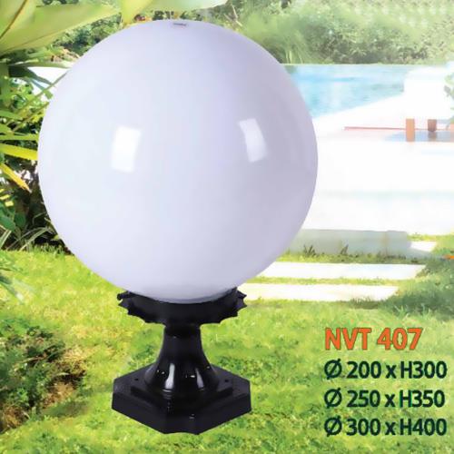Đèn trụ cổng cầu trắng E27, Ø300 x H400