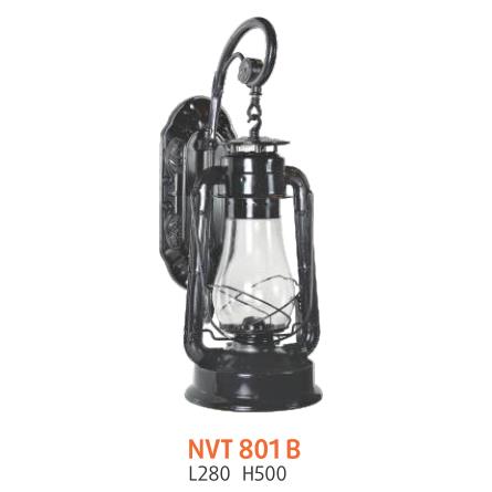 Đèn vách cổng L280*H500 - E27*1 lamp, vỏ đen