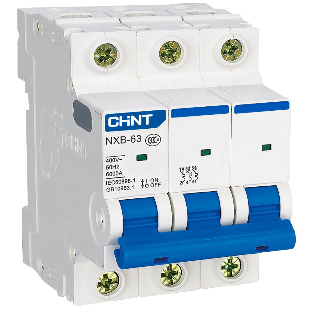 Cầu dao tự động MCB CHINT 3P-6kA Type D
