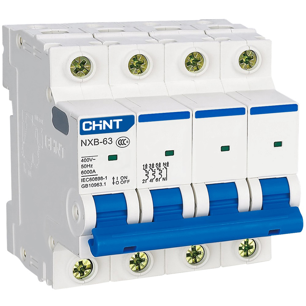 Cầu dao tự động MCB CHINT 4P-6kA Type B