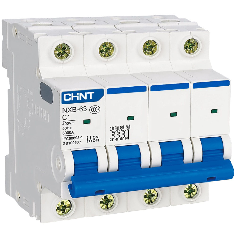 Cầu dao tự động MCB CHINT 4P-6kA