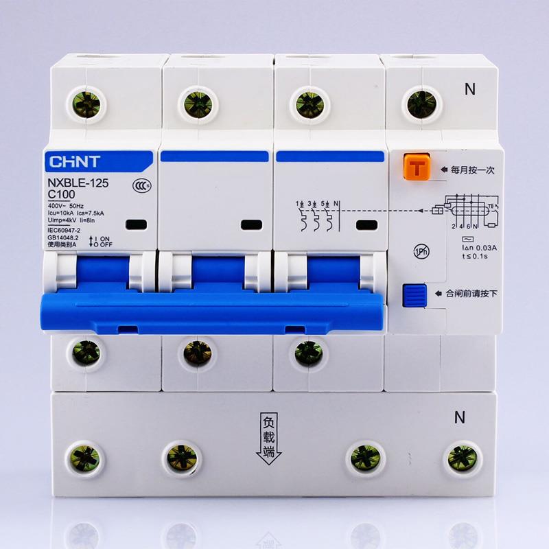 RCBO CHINT NXBLE-125 3P+N