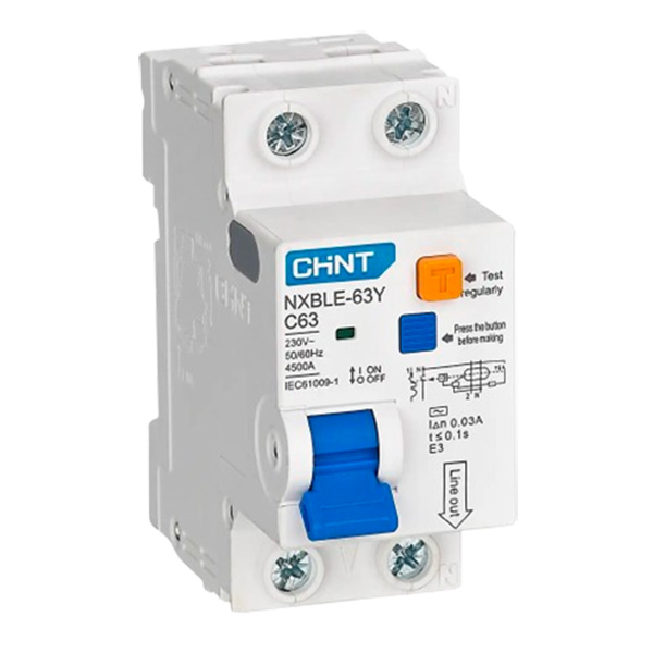 RCBO CHINT NXBLE-63Y 1P+N 30mA