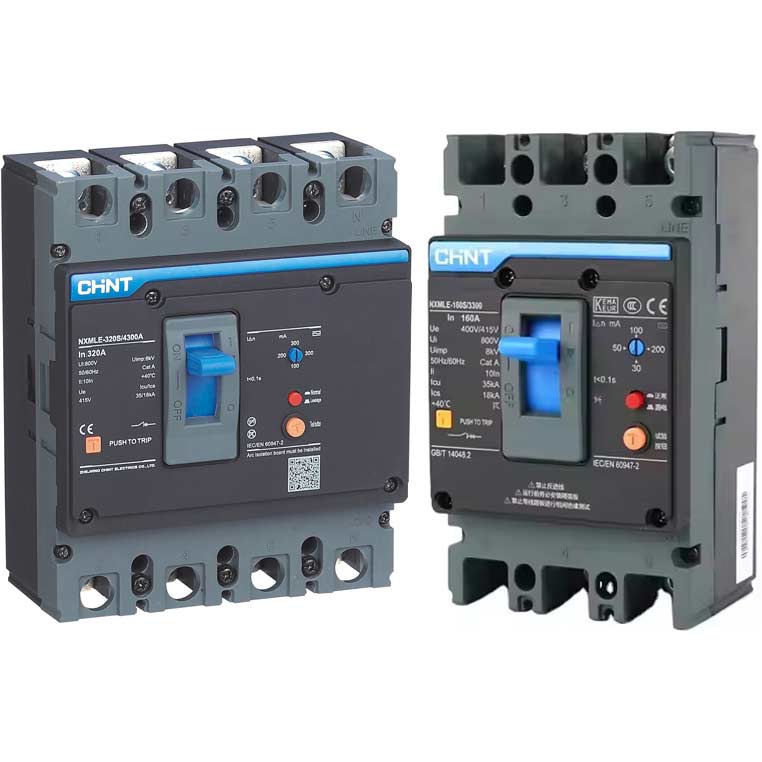 MCCB CHINT 3P NXMLE-630H chống rò điện Loại D