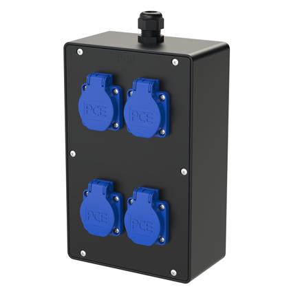 Bộ ổ cắm công nghiệp PCE F9216027 chia 4 ngã 16A 250V IP44