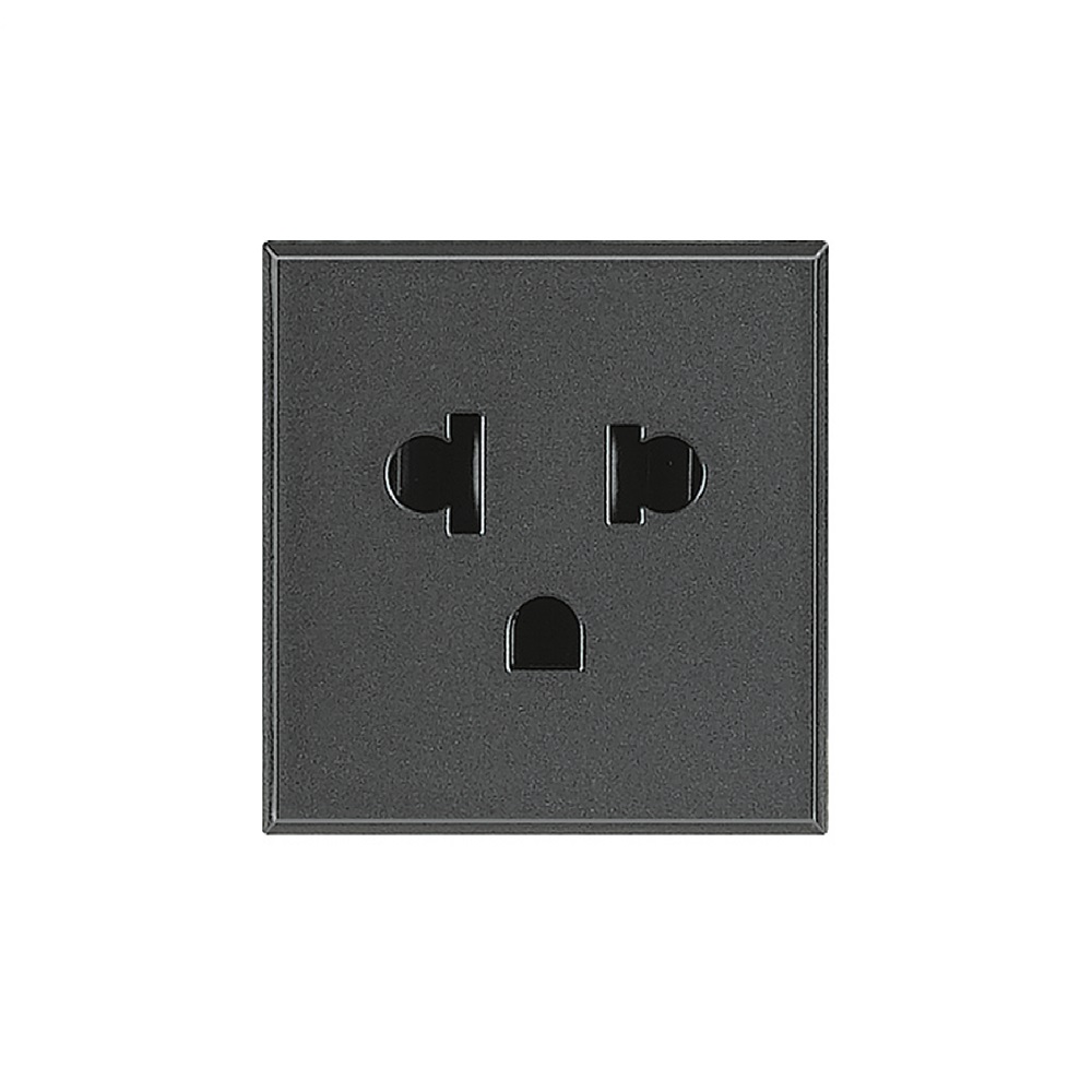 Ổ Cắm Đơn 3 Chấu Axolute Màu Xám | HS4126