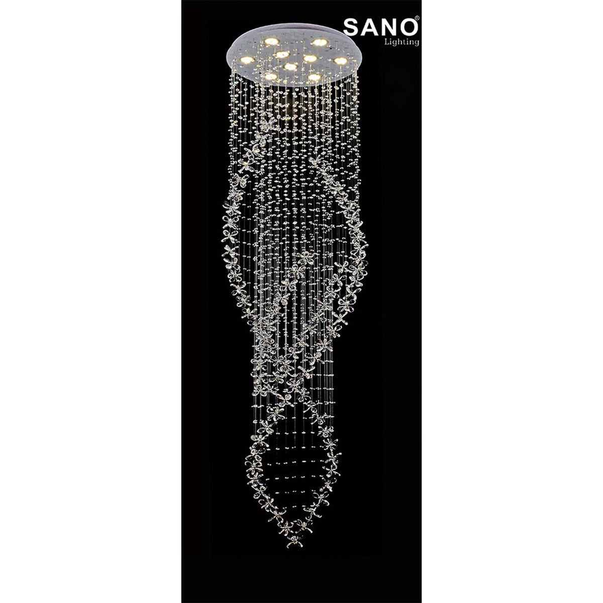 Đèn thả pha lê Sano TPL 10203 Ø600*H2500