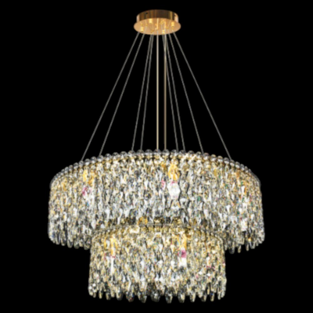 Đèn thả pha lê Andora TPL-2216/800+500 Ø800*H400+1000 E14*12