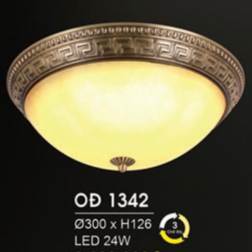 Đèn Ốp Trần Đồng Ø300*H126 Led 24W, 3 chế độ ánh sáng
