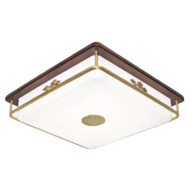 Đèn Ốp Trần đế gỗ Ø550*H130, 80W*2