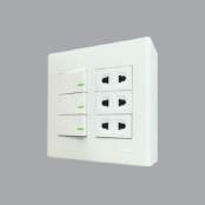 Bộ 3 công tắc, 3 ổ cắm đôi đế nổi MPE A60B23U3N