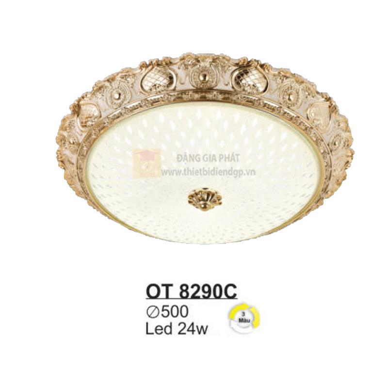 Đèn ốp trần trang trí led 24W - Ø500 - 3 màu ánh sáng
