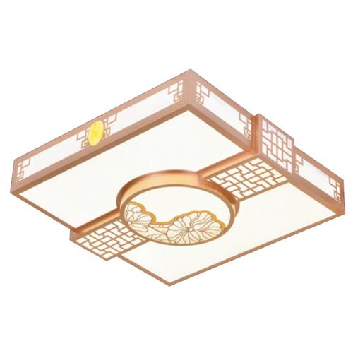 Đèn Ốp Trần Gỗ Ø500*H120, Led 80W, 3 chế độ ánh sáng
