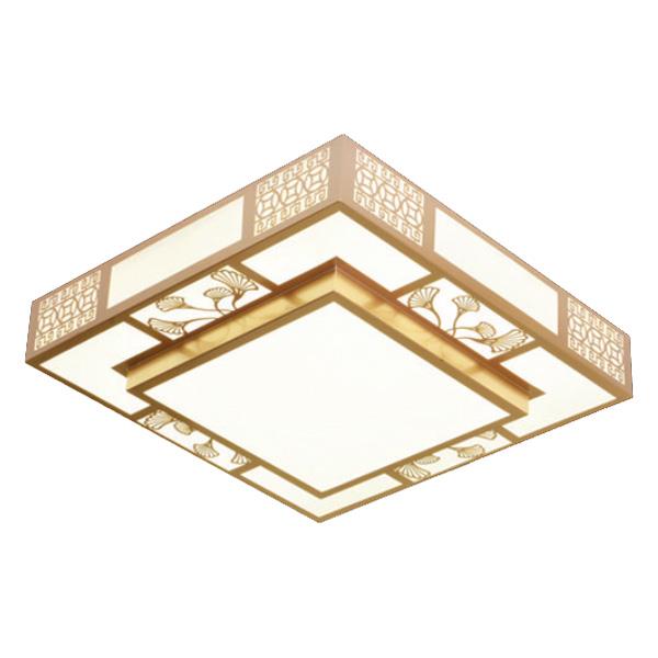 Đèn Ốp Trần Gỗ Ø500*H120, Led 80W, 3 chế độ ánh sáng