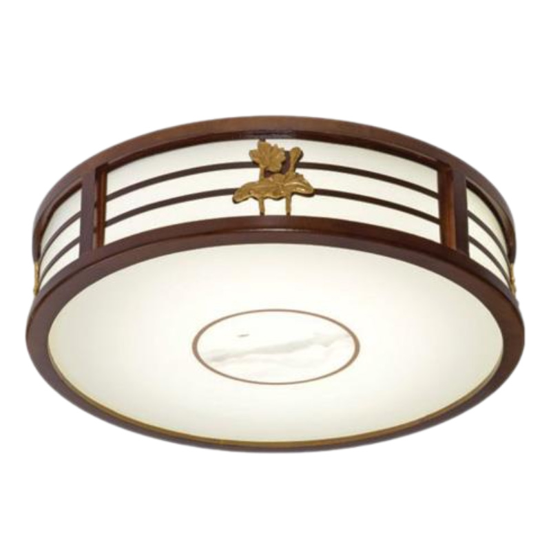 Đèn ốp trần gỗ Hufa Ø520*H100 - LED 80W, ánh sáng 3 chế độ