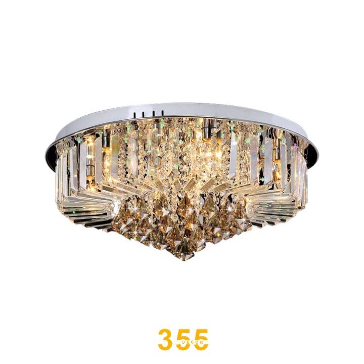 Đèn ốp trần pha lê LED 3 CĐ - 120W - Ø800