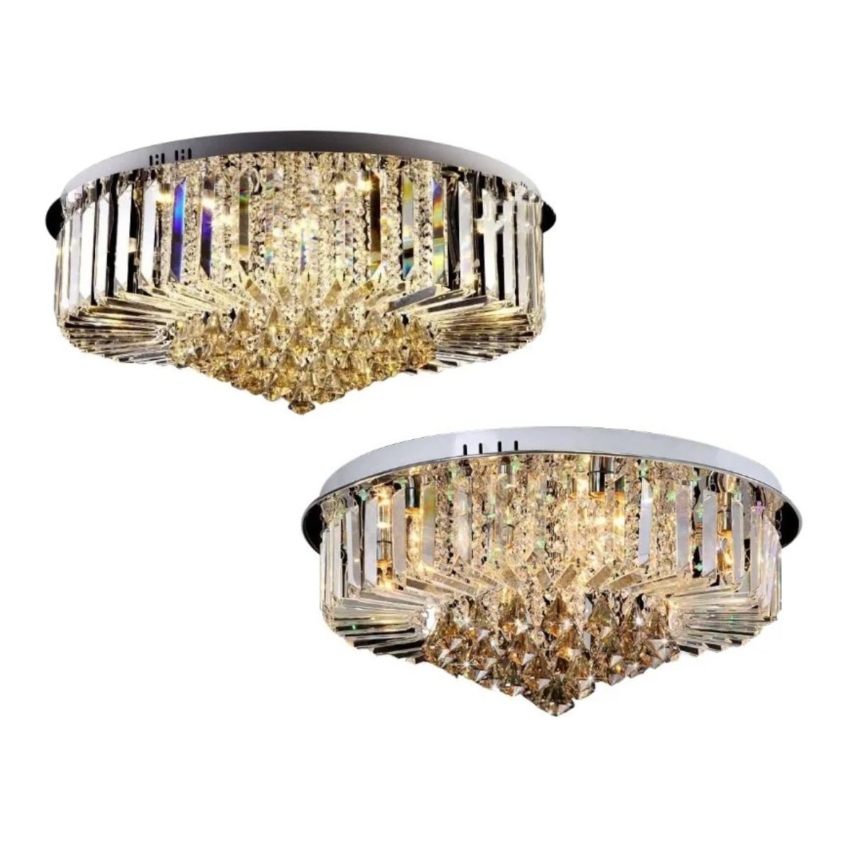 Đèn ốp trần pha lê 355 Decor OTPL3514 LED 3 CĐ