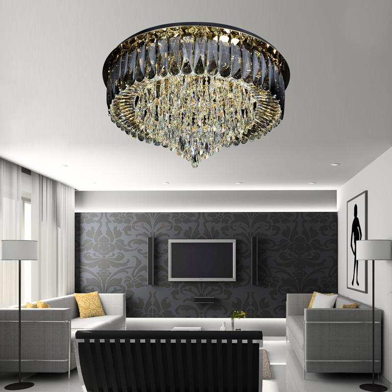 Đèn ốp trần pha lê K9 cao cấp Ø1000*H550, Led 3 CĐ, có remote