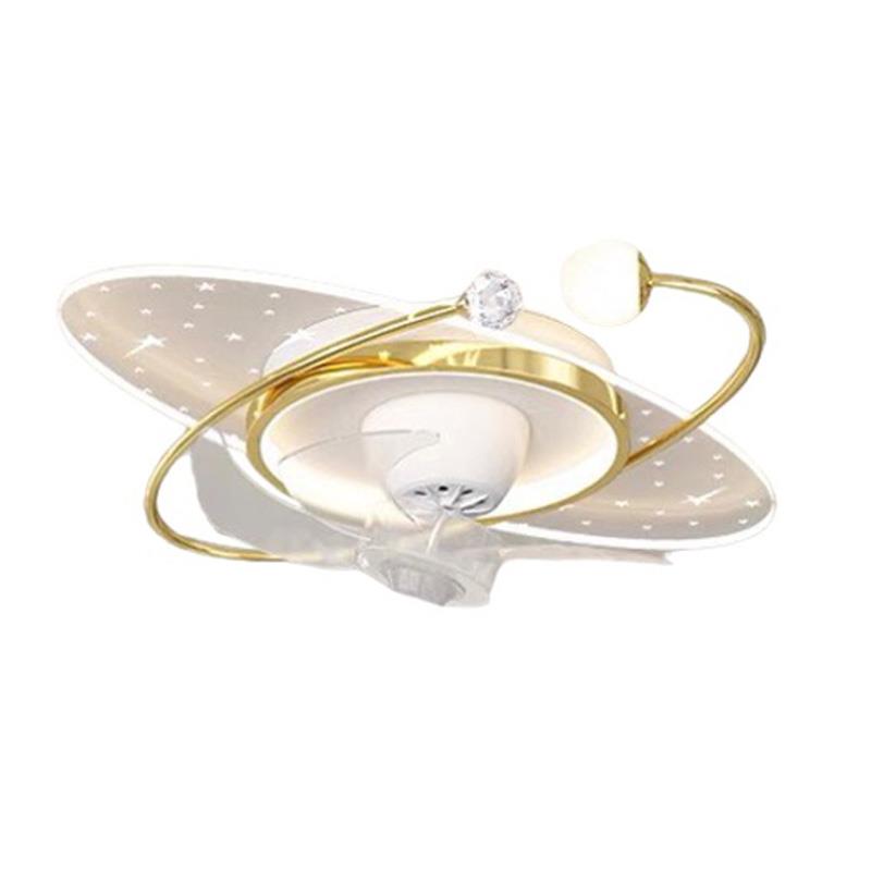 Đèn quạt đảo ốp trần LED 3 CĐ - 115W - L600*W500 vỏ vàng