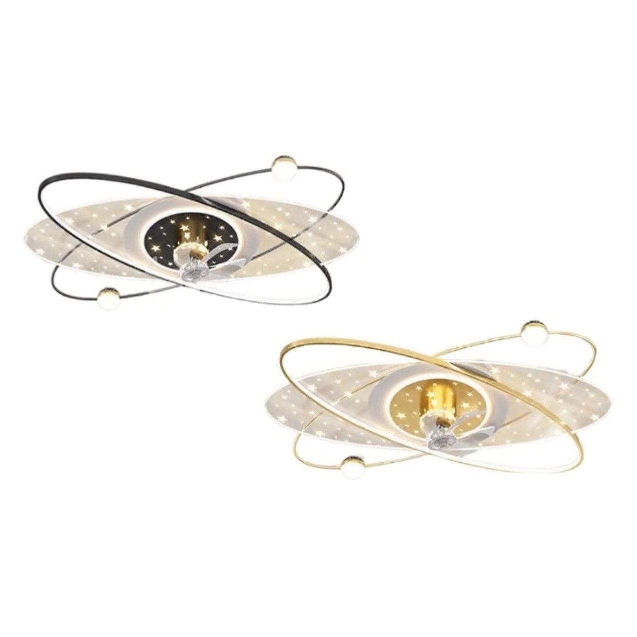 Đèn quạt đảo ốp trần 355 DECOR OTQ8310 L600*W500