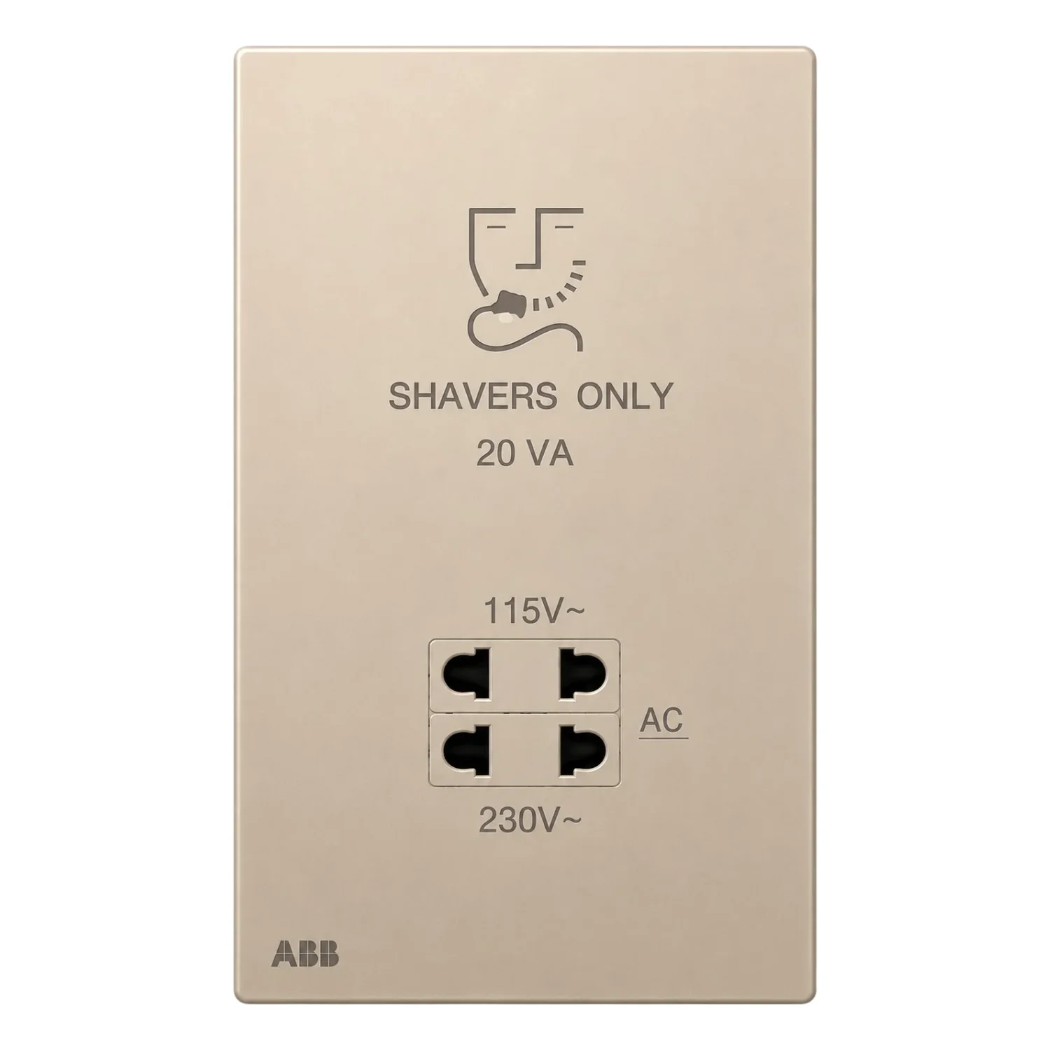 Bộ ổ cắm ABB dao cạo râu - 4TYH503210P0x00