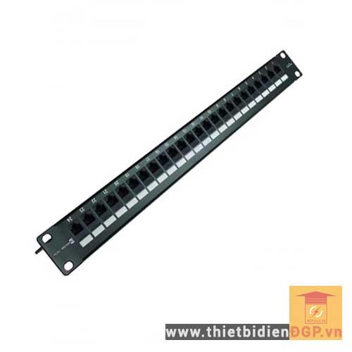 Patch panel, 24 cổng Cat6, bao gồm modular jack RJ45