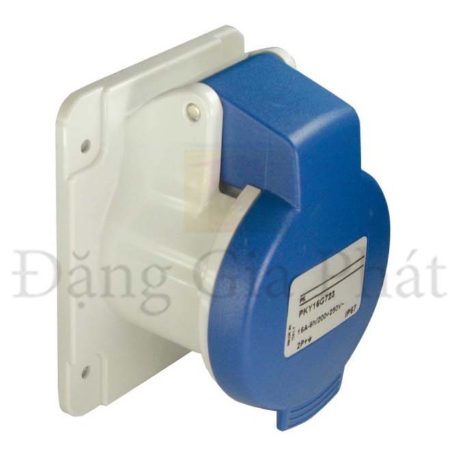 Ổ cắm công nghiệp 1 pha Schneider gắn âm dạng thẳng 2P + E 230V IP44
