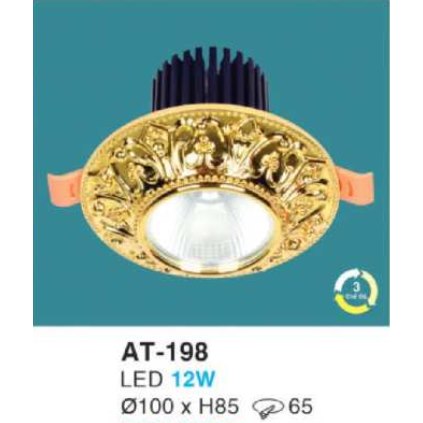 Đèn led âm trần hợp kim nhôm cao cấp HUFA Ø100*H85-12W, khoét lỗ Ø65