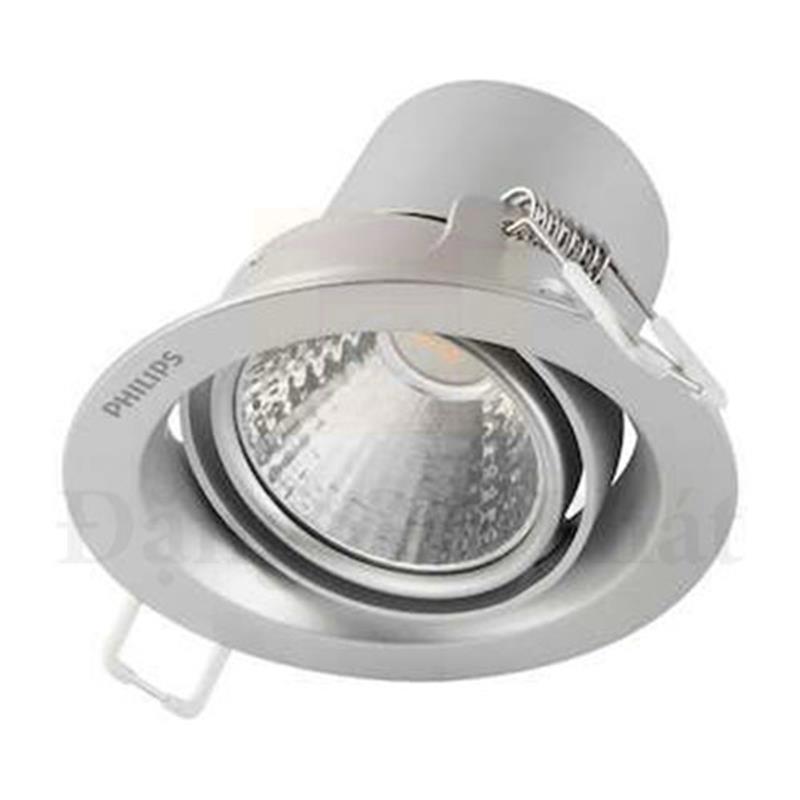 Chóa đèn chén Philips Pomeron viền bạc xoay góc chiếu 2 trục