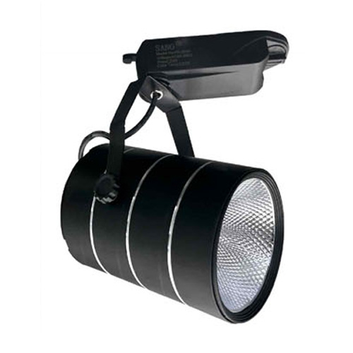 Đèn chiếu điểm thanh ray led COB 20W Ø100*L230*H200-6000K-3000K vỏ đen