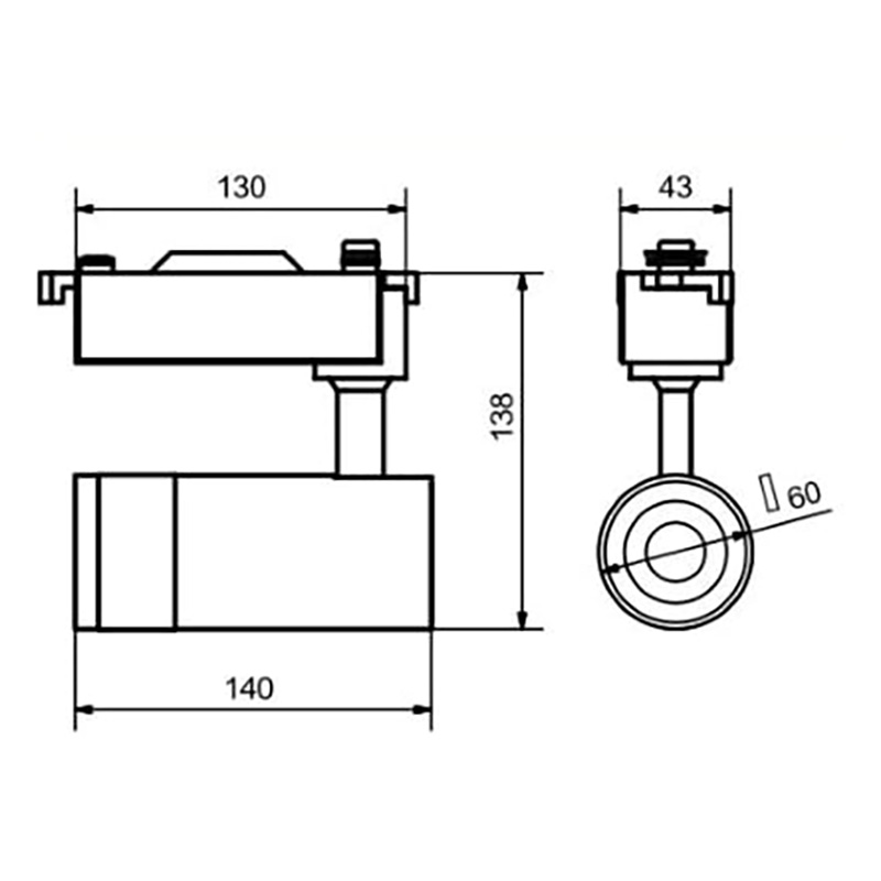 Đèn pha tiêu điểm 10W PSLUU vỏ đen