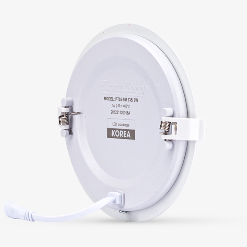 LED Downlight đổi màu tròn viền vàng AT46 ĐM khoét lỗ Ø110